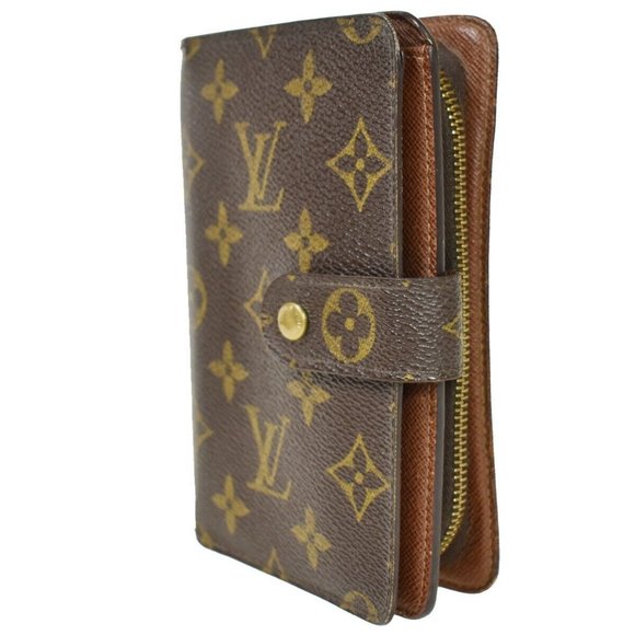 Authentic LOUIS VUITTON Porte Papier Zip Bifold Wallet Monogram Brown - Picture 13 of 15